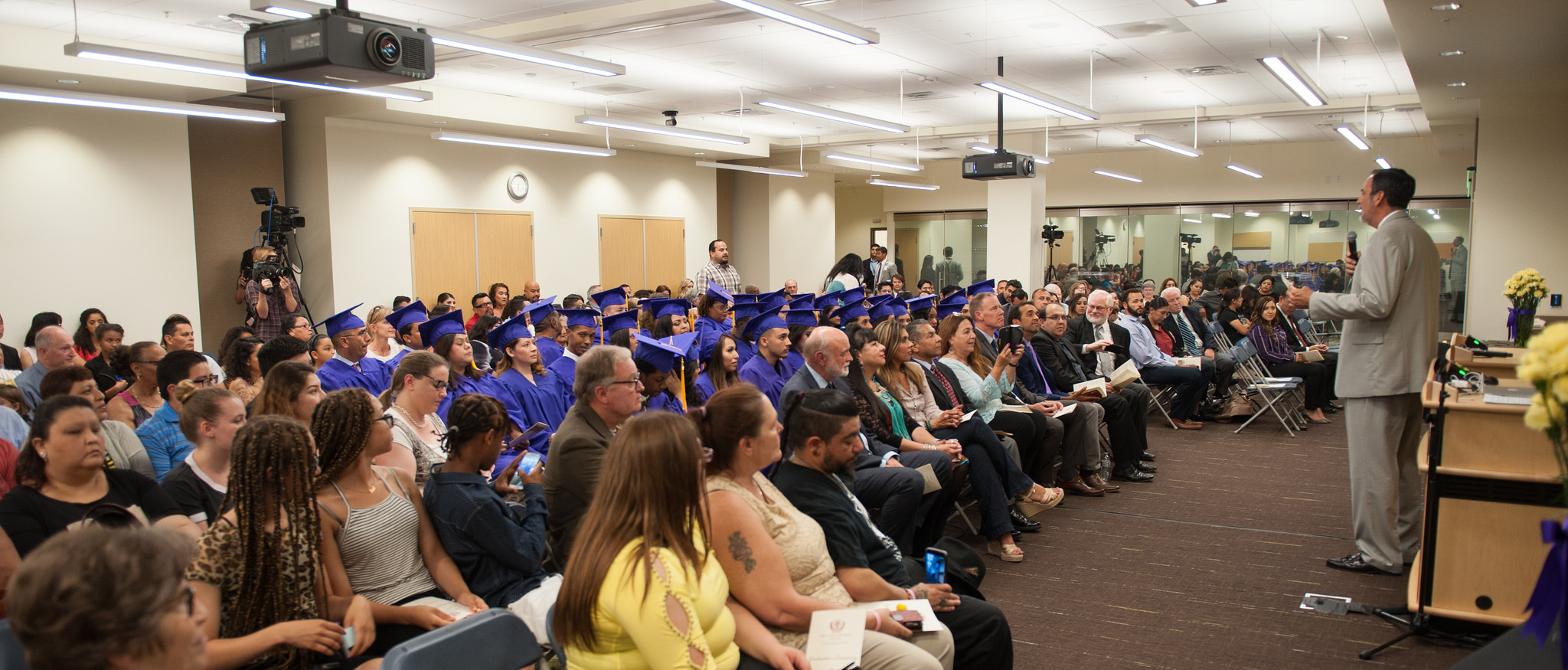 The pioneering first students of San Manuel Gateway College prepare to graduate on June 7, 2017.Photo provided by Loma Linda University Health
