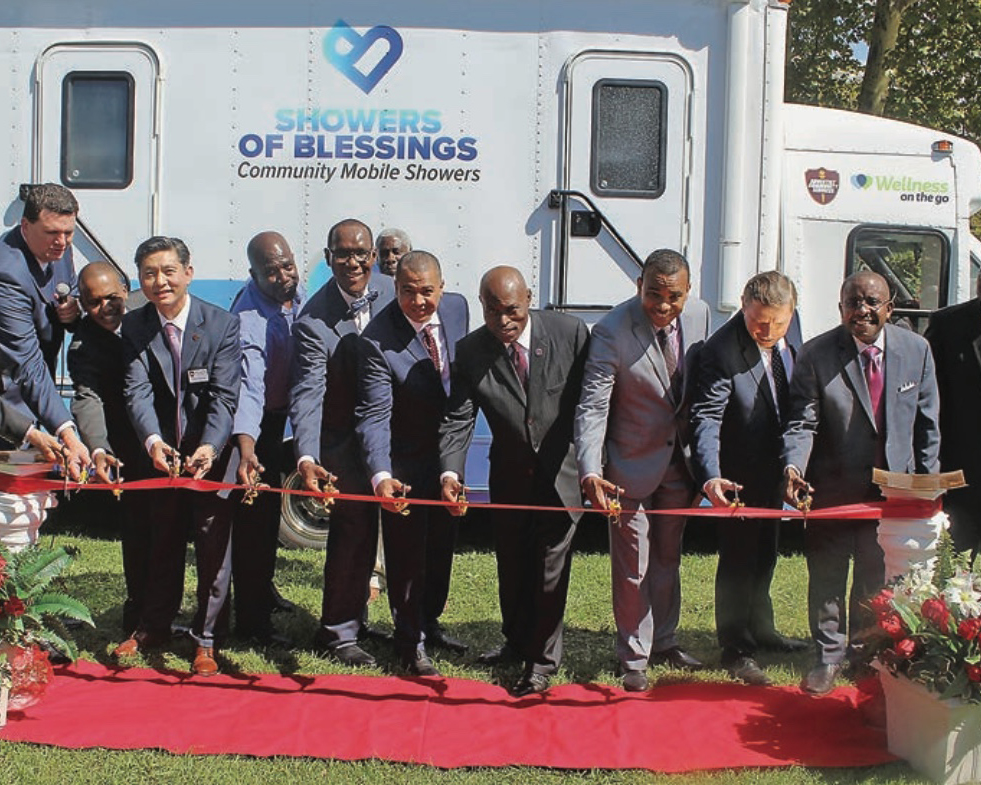 Showers of Blessing ACS van to help the homeless in NYC