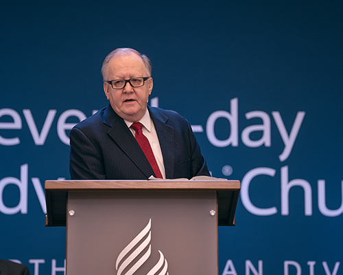 Dan Jackson, NAD President, preaches during Year-End Meeting Sabbath, Nov. 2, 2019