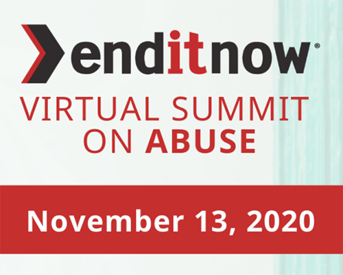 enditnow logo with virtual summit on abuse announcement