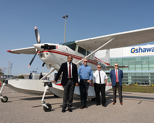 Adventist leaders in Canada with new Cessna plane