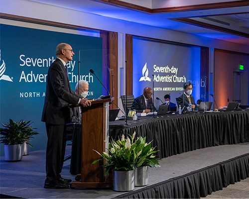Ted N.C. Wilson, president of the General Conference of Seventh-day Adventists address NAD Executive Committee