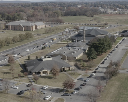 aerial view Oakwood University Church December 2020