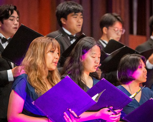 Choir singing at the White Memorial Hospital Sabbath program in Oct. 2022