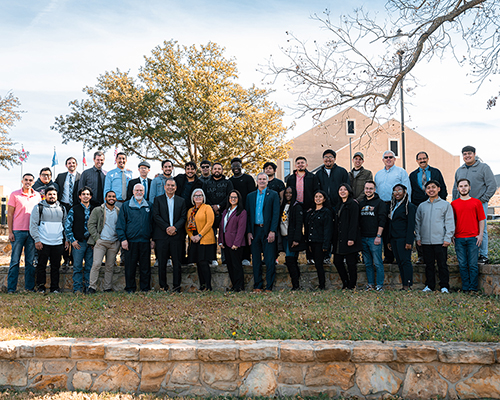 Southwestern Adventist University students, leaders, and Southwestern Union representatives pose for a photo