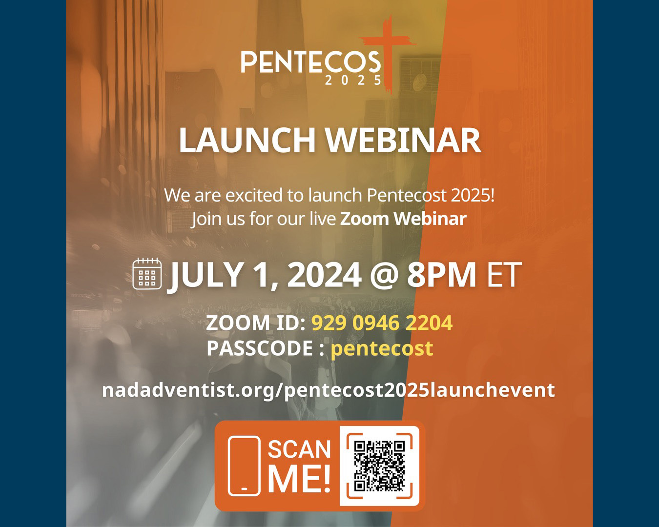 Pentecost 2025 launch promotional graphic
