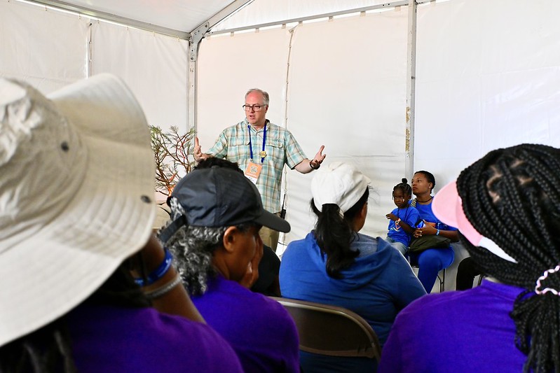 Rick Remmers, NAD assistant to the president, in the Gillette Camporee prayer tent