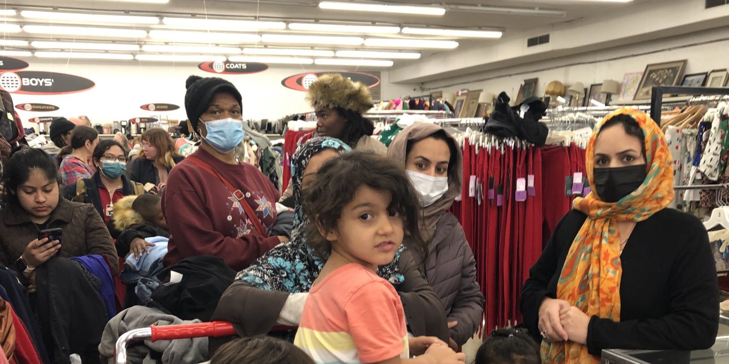 A group from the Ann Arbor church took a group of Afghan refugee women to shop for clothes and necessities.