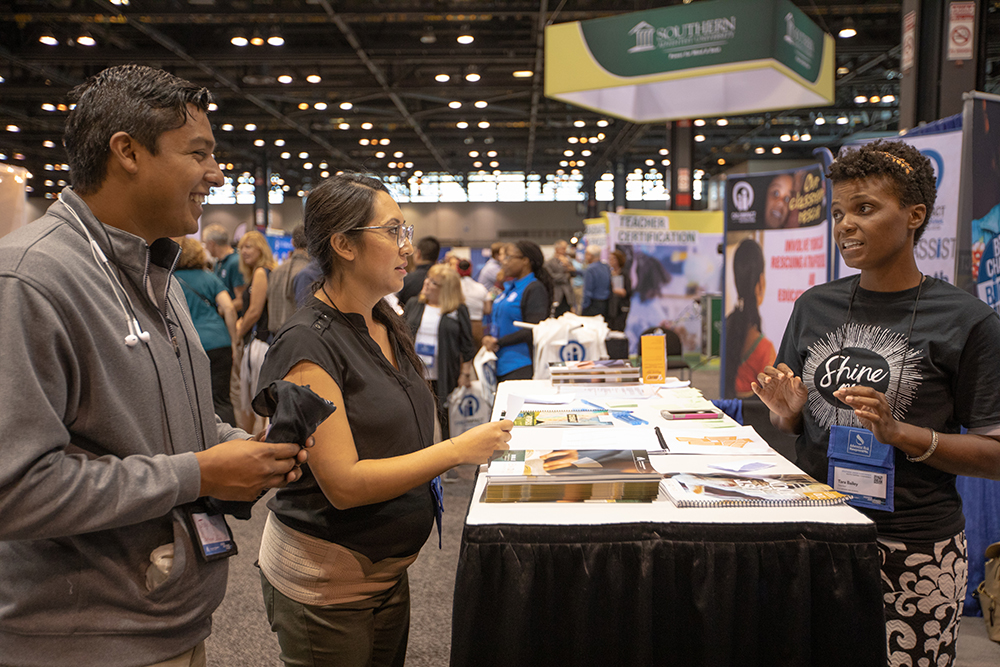 Inside the NAD Teachers’ Convention Exhibit Hall Exchanging Invaluable