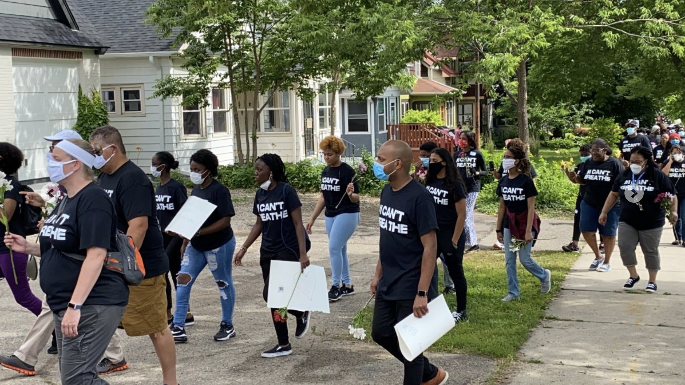 Adventist youth in Minneapolis march peacefully on June 30, 2020, as part of the Justice and Healing rally 