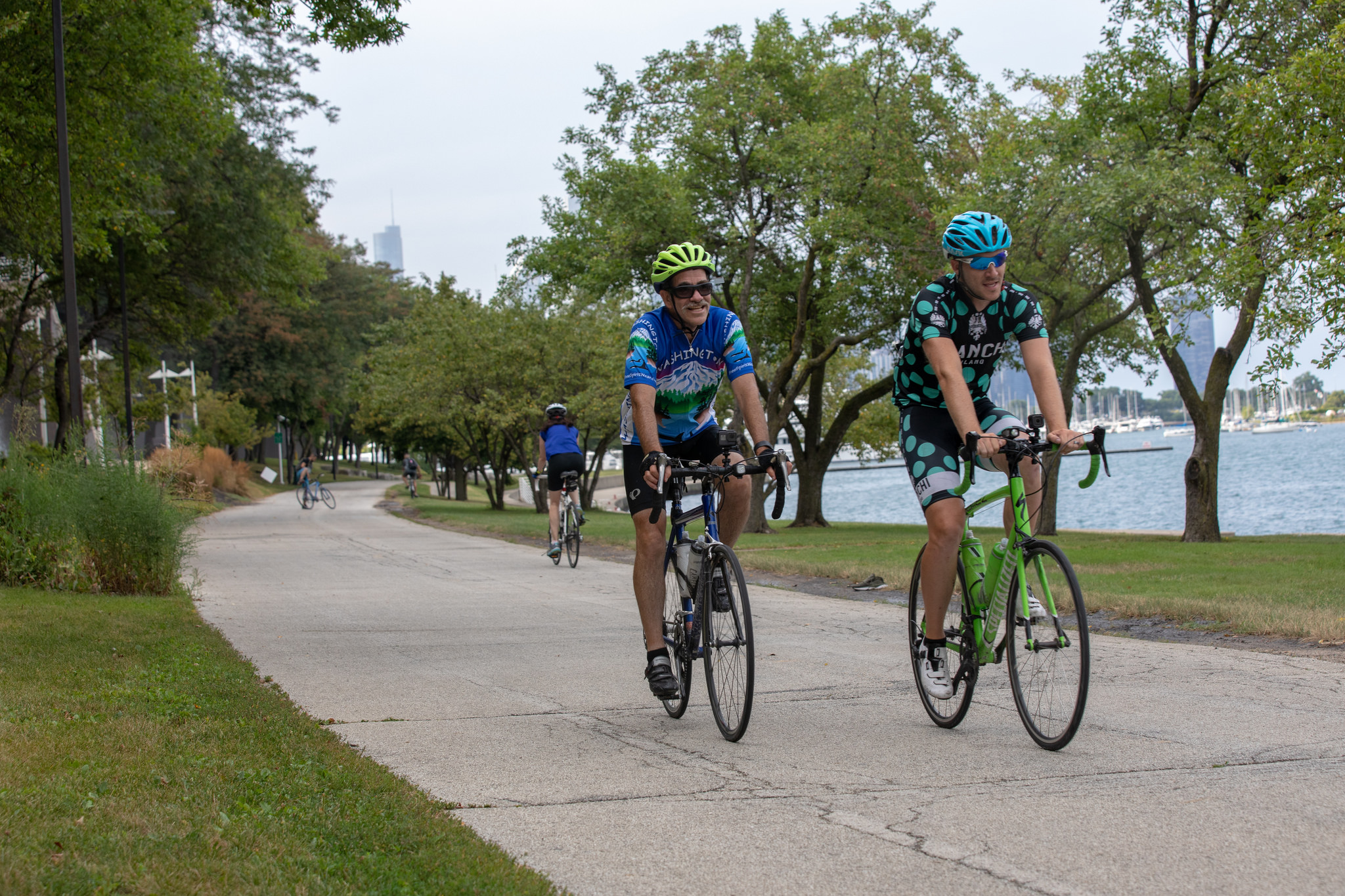 Monte and Craig Saxby ride bikes to Chicago