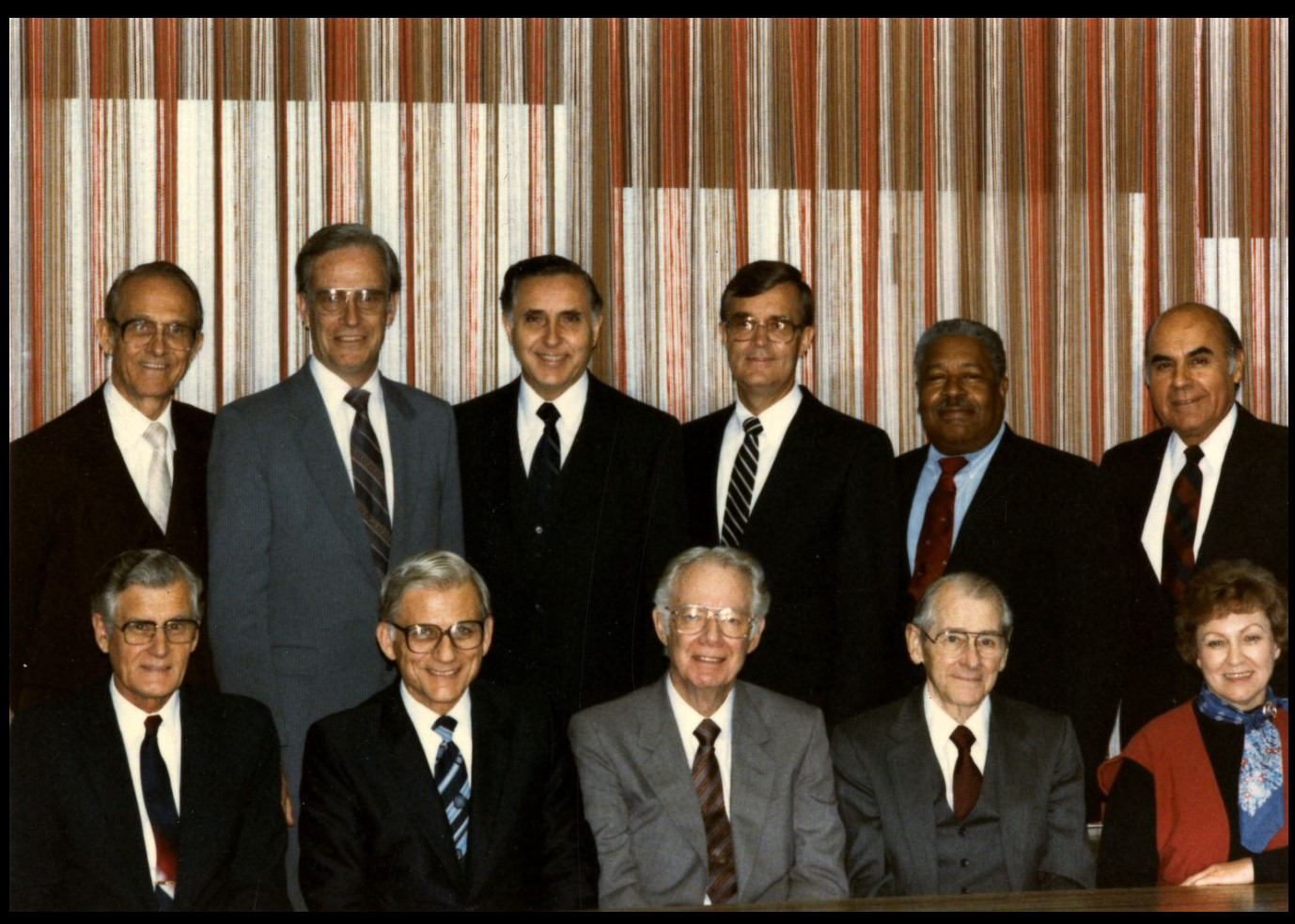 Bradford with fellow members of the Ellen G. White Estate Board of Trustees, c. 1984. Credit: Department of Archives and Special Collections, Loma Linda University.