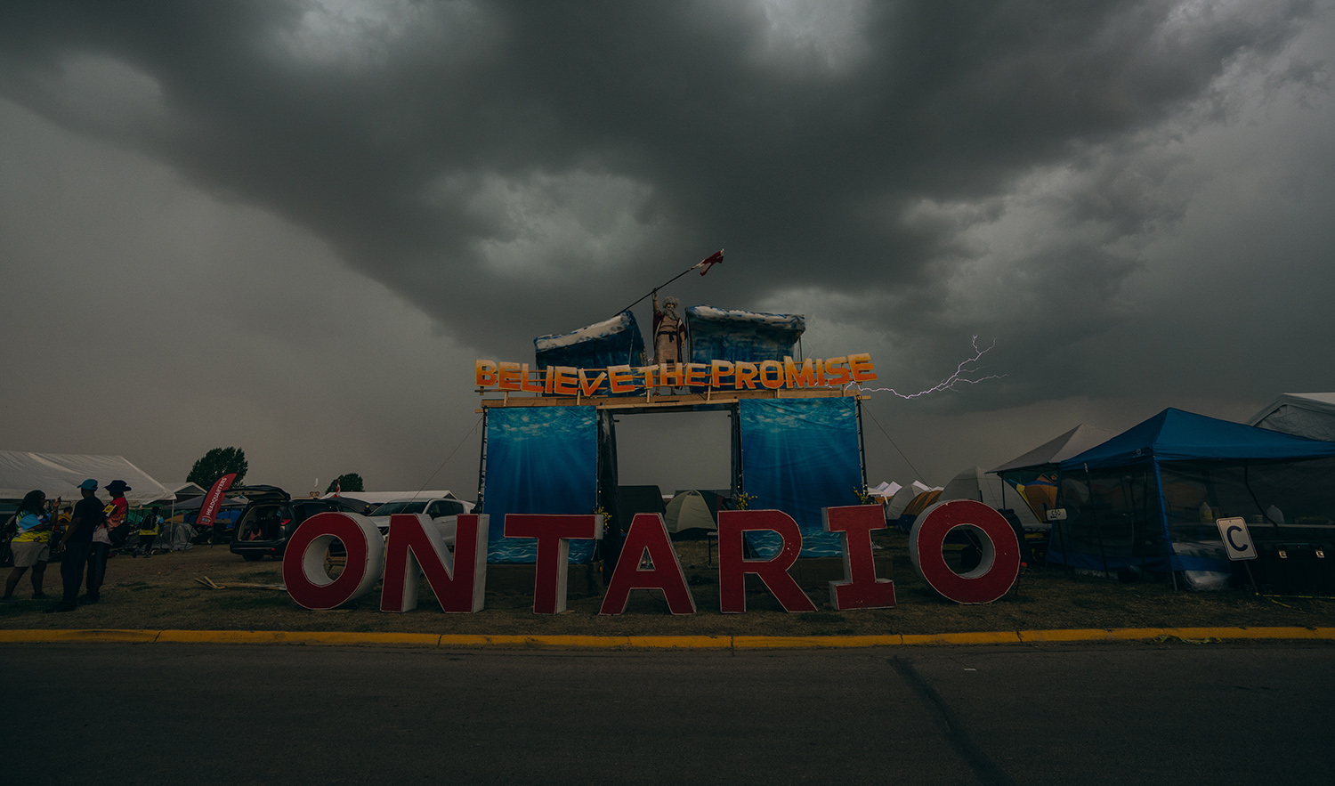 Storm over camporee 2024 in Gillette, Wyoming