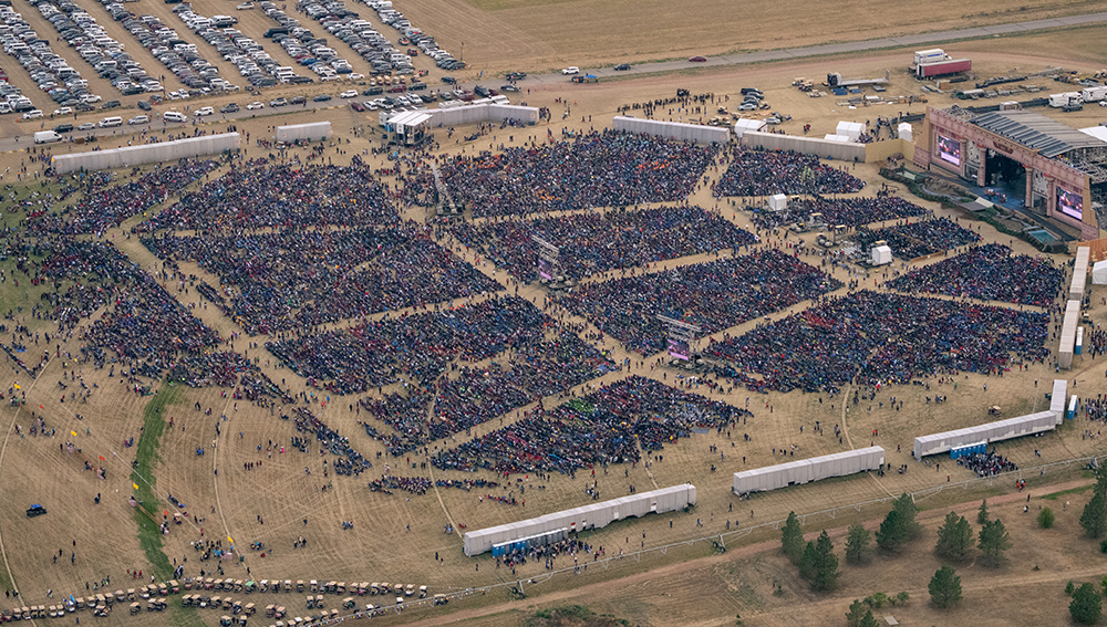 Aerial view of the 2024 International Pathfinder Camporee