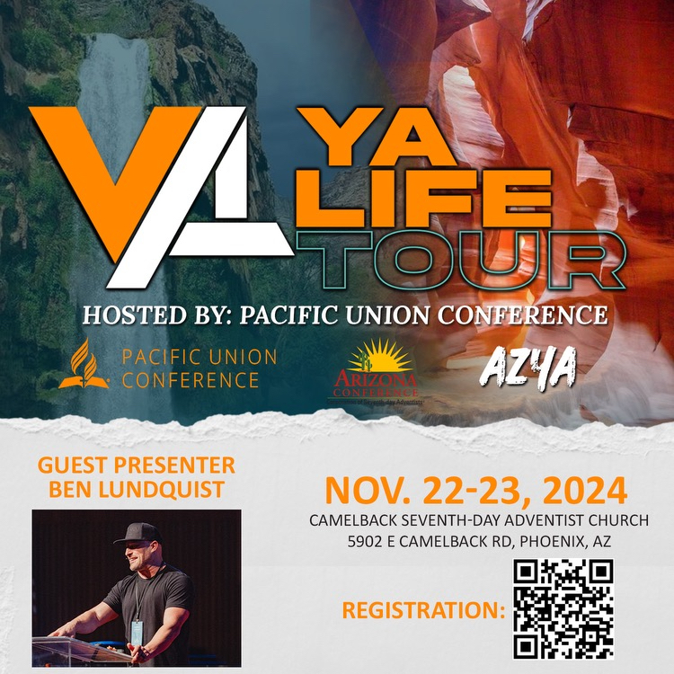 The Young Adult LIFE Tour next arrives November 22-23 in the Pacific Union hosted by the Camelback Seventh-day Adventist Church in Arizona. Plans are being made for tour stops in Canada and North Carolina in 2025. For more information go to youngadultlife.com