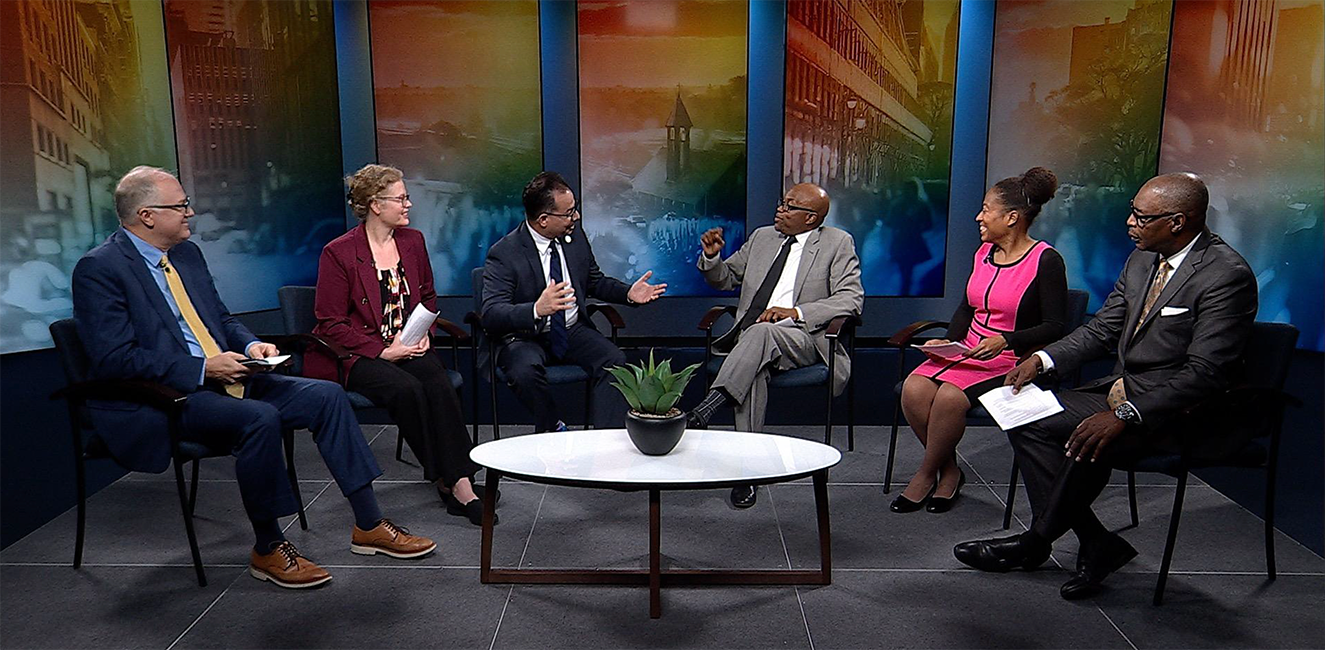 NAD leaders participate in a panel discussion for a livestream introducing church members and leaders to Pentecost 2025. Screenshot from presentation